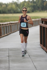 Margreet Running in the 2011 Bellingham Bay Marathon